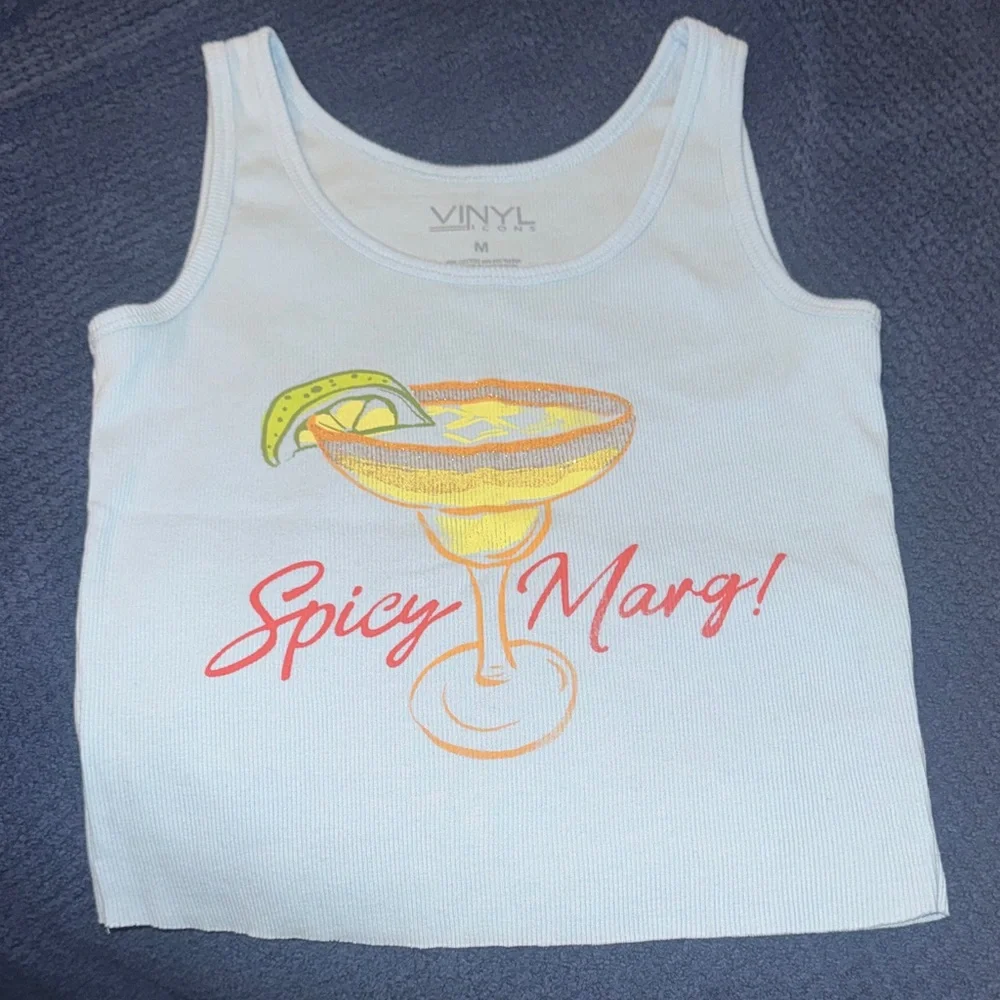 | light blue Spicy Marg!" Graphic Tank Top - Picture 4 of 4